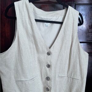Target “A New Day” brand Linen Button-Up Vest